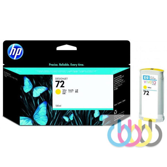 Картридж HP C9373A №​72 желтый для HP DesignJet T1100, HP T1120, HP T1200, HP T1300, HP T2300, HP T610, HP T620, HP T770, HP T790, HP T795
