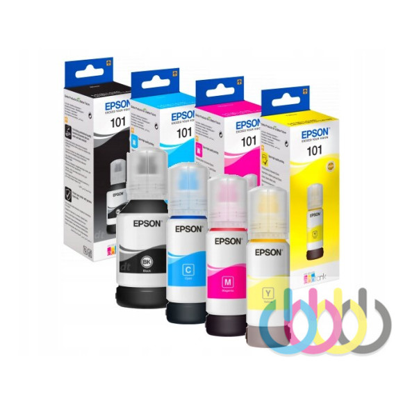 Комплект оригинальных чернил Epson 101, Epson L4150, Epson L4160, Epson L4167, Epson L6160, Epson L6170, Epson L6190