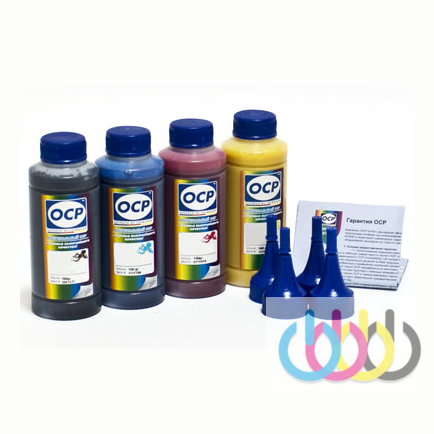Комплект чернил OCP (BK/C/M/Y 155) для принтеров Epson L100, L110, L120, L130, L200, L210, L220, L300, L310, L350, L355, L360, L365, L455, L550, L555, L565, L1300 без кодов, 100г x 4 Комплект чернил OCP (BK/C/M/Y 155) для принтеров Epson L100, L110, L120, L130, L200, L210, L220, L300, L310, L350, L355, L360, L365, L455, L550, L555, L565, L1300 без кодов, 100г x 4