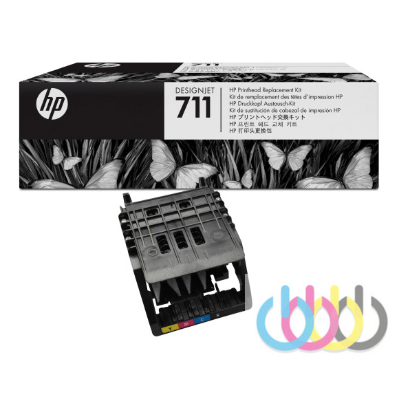 Комплект для замены печатающей головки HP 711, HP DesignJet T120, HP DesignJet T520, C1Q10A