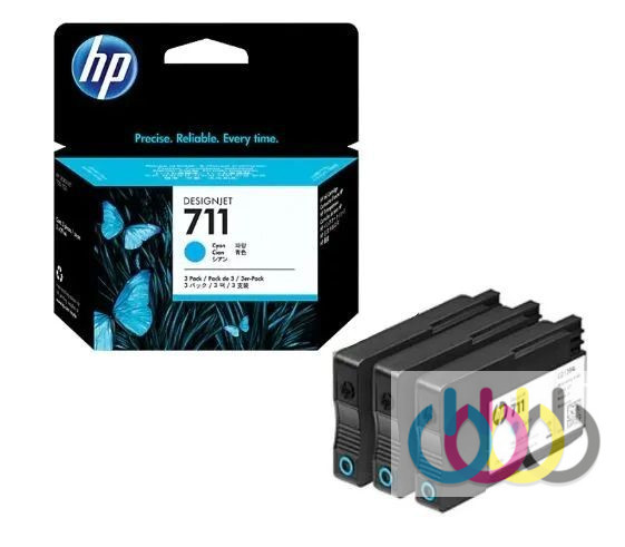 Картридж HP 711 струйный голубой упаковка 3 шт (3*29 мл) для HP DesignJet T120, HP DesignJet T125, HP DesignJet T520, CZ134A