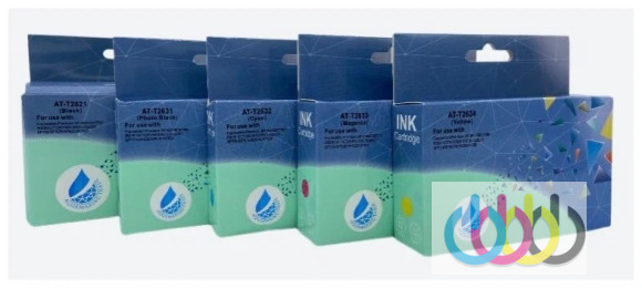 Комплект совместимых картриджей Epson 26, T2621, T2631, T2632, T2633, T2634, Epson Expression Premium XP-600, Epson XP-605, Epson XP-610, Epson XP-615, Epson XP-700, Epson XP-710, Epson XP-800, Epson XP-810 Комплект совместимых картриджей Epson 26, T2621, T2631, T2632, T2633, T2634, Epson Expression Premium XP-600, Epson XP-605, Epson XP-610, Epson XP-615, Epson XP-700, Epson XP-710, Epson XP-800, Epson XP-810