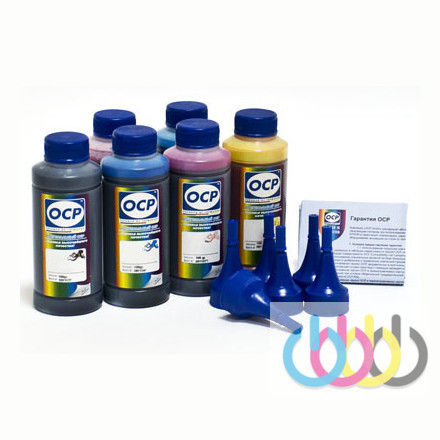 Комплект чернил OCP (BK 73, C 76, M 72, Y 61, ML 73, CL 77) для принтеров Epson Stylus Photo R200, R220, R300, R320, R340, RX500, RX600, RX620, RX640, 100г х 6 Комплект чернил OCP (BK 73, C 76, M 72, Y 61, ML 73, CL 77) для принтеров Epson Stylus Photo R200, R220, R300, R320, R340, RX500, RX600, RX620, RX640, 100г х 6