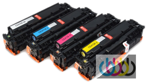 Комплект совместимых картриджей HP CE410X Bk (305X), HP CE411A Cyan (305A), HP CE412A Yellow (305A), HP CE413A Magenta (305A)