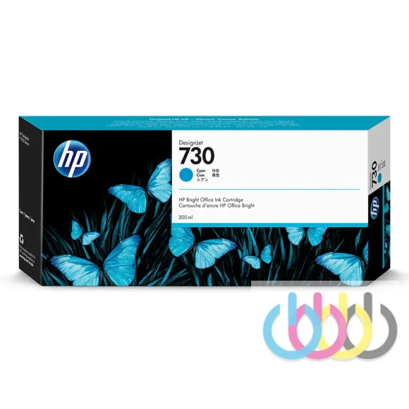 Картридж HP 730 (P2V68A) оригинальный для принтеров DesignJet T1700, Cyan, 300 мл