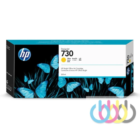 Картридж HP 730 (P2V70A) оригинальный для принтеров DesignJet T1700, Yellow, 300 мл