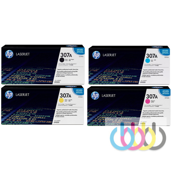 Комплект оригинальных картриджей HP CE740A Bk (307A)/ H-CE741A C (307A)/ H-CE742A Y (307A)/ H-CE743A M (307A Комплект оригинальных картриджей HP CE740A Bk (307A)/ H-CE741A C (307A)/ H-CE742A Y (307A)/ H-CE743A M (307A