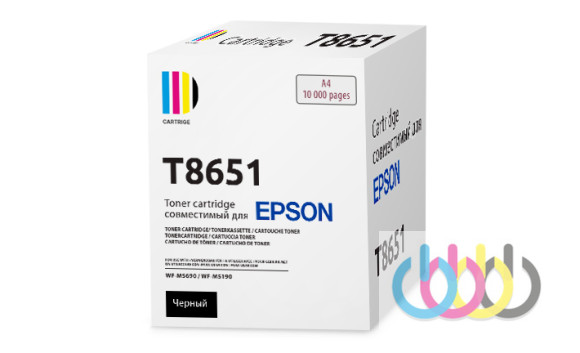 Картридж T8651 (C13T865140) совместимый для Epson WorkForce Pro WF-M5190DW, Epson WorkForce Pro WF-M5690DWF, черный (221 мл)