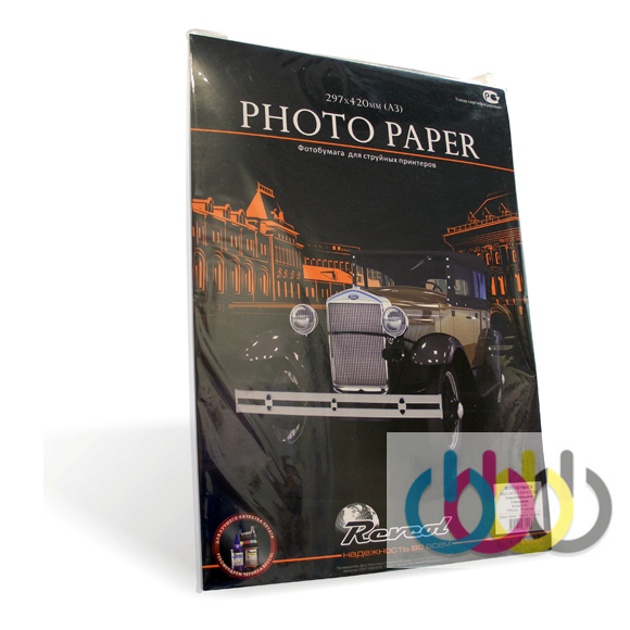 Фотобумага A3, 128Г/М2, 20 Л., глянцевая самоклеющаяся, Revcol Фотобумага A3, 128Г/М2, 20 Л., глянцевая самоклеющаяся, Revcol