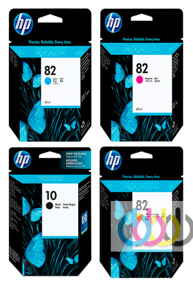 Комплект картриджей HP 10, HP 82 (C4844A+ C4911A + C4912A + C4913A) HP DesignJet: 70, 100, 110, 500, 800, 815, 820, HP Business InkJet: 1000, 1100d, 1100dtn, 1200d, 1200dtn, 2230, 2300, 2300n, 2300dtn, 2600, 4 шт x 69 мл Комплект картриджей HP 10, HP 82 (C4844A+ C4911A + C4912A + C4913A) HP DesignJet: 70, 100, 110, 500, 800, 815, 820, HP Business InkJet: 1000, 1100d, 1100dtn, 1200d, 1200dtn, 2230, 2300, 2300n, 2300dtn, 2600, 4 шт x 69 мл
