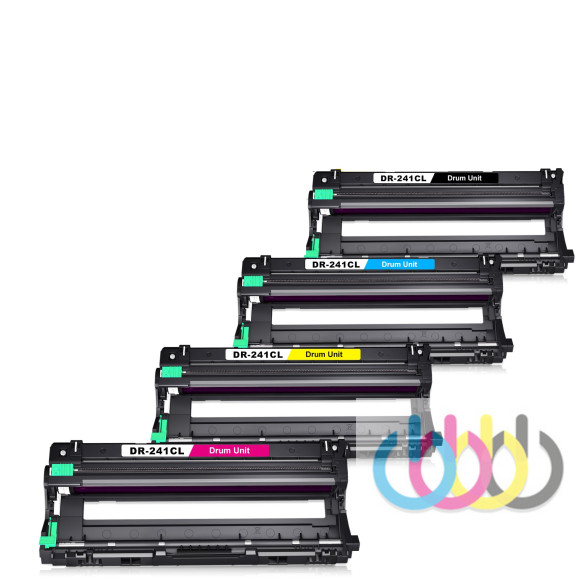 Совместимый комплект фотобарабанов Brother DR-241CL 4 шт (Bk, C, M, Y) для Brother HL-3140/3150/3170, MFC-9140/9330/9340