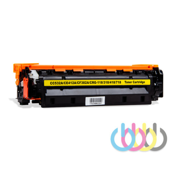 Совместимый Картридж HP CC532A, 304A, Canon 718, HP Color LaserJet CP2025n, HP Color LaserJet CP2025dn, HP Color LaserJet CM2320, Yellow