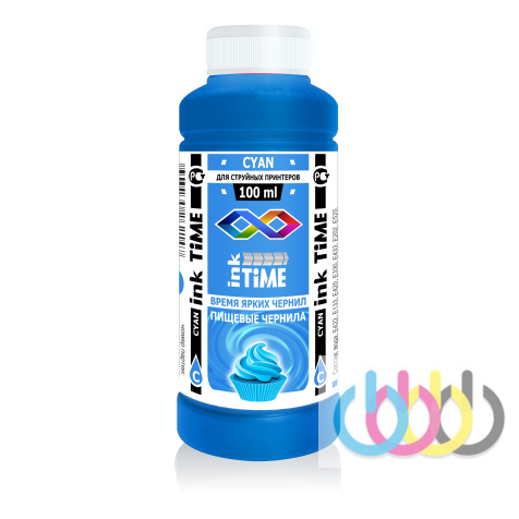 Пищевые чернила Ink Time Cyan 100 ml Пищевые чернила Ink Time Cyan 100 ml